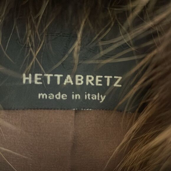 HETTABRETZ LEATHER AND FUR COAT NWOT SIZE 42 - Picture 3 of 6